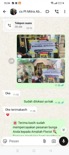 Testimonial Papan Bunga cipagalo