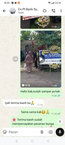 Testimonial Papan Bunga cipagalo